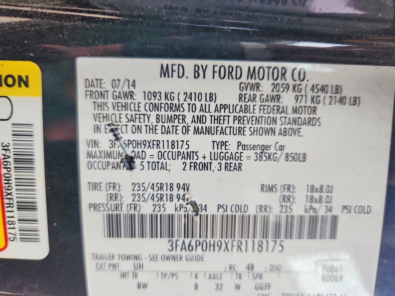 2015 FORD ALL Models