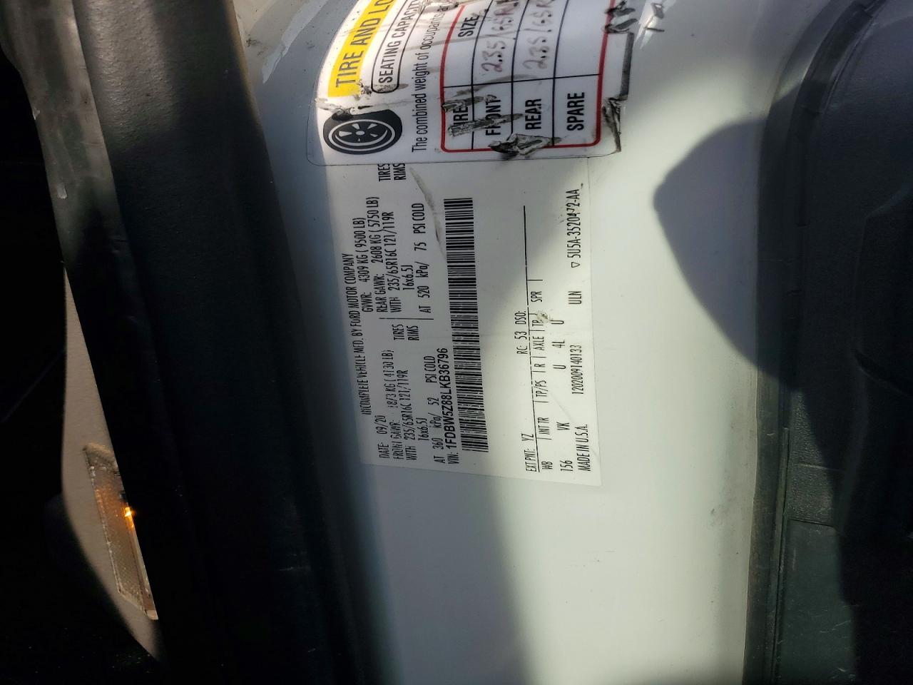 2020 FORD TRANSIT