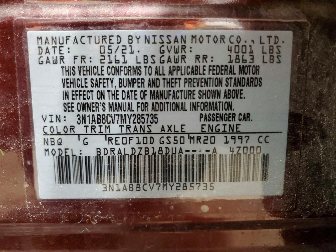 2021 NISSAN SENTRA