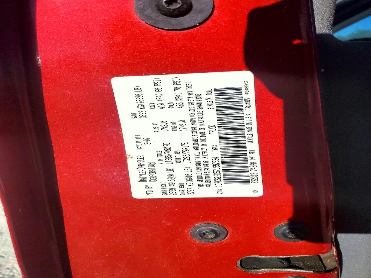 2007 DODGE RAM 2500