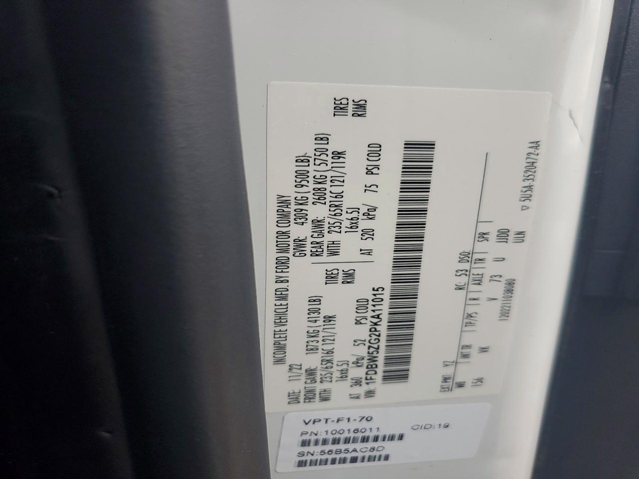 2023 FORD TRANSIT