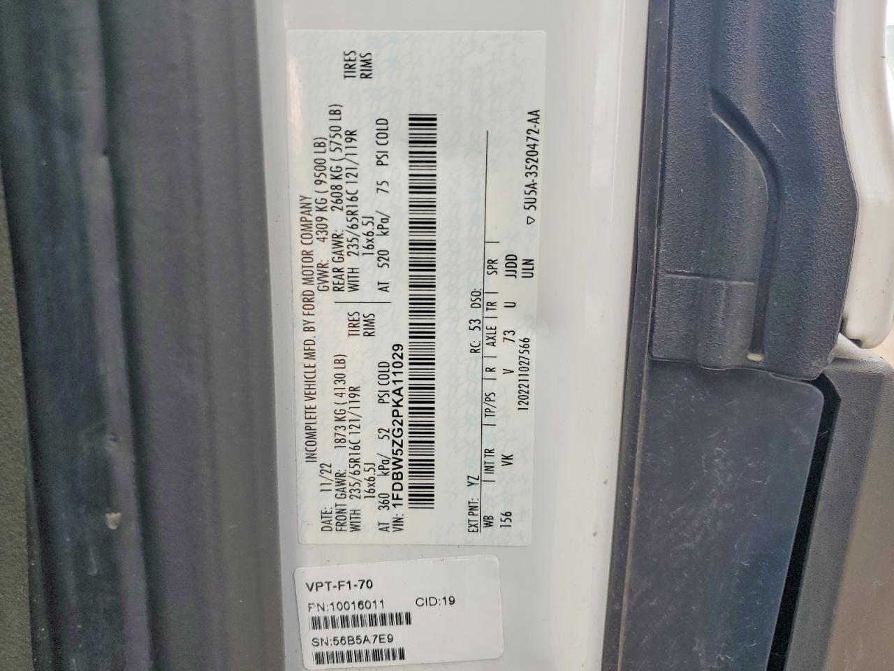2023 FORD TRANSIT