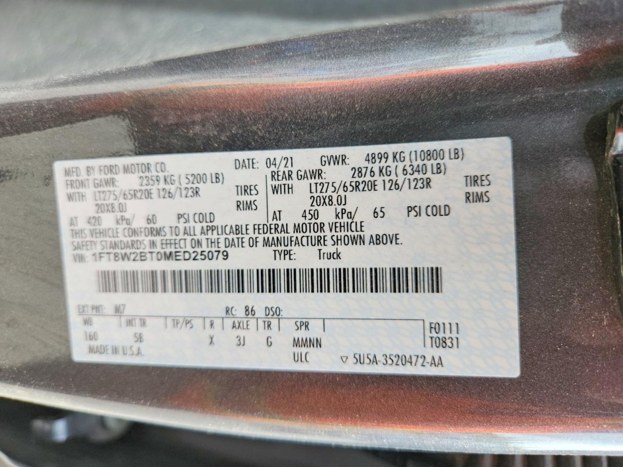 2021 FORD F250