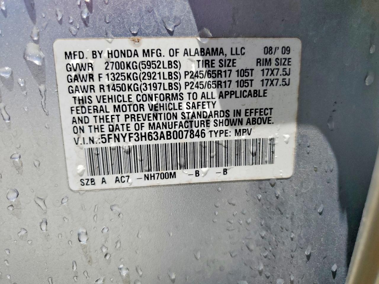 2010 HONDA PILOT