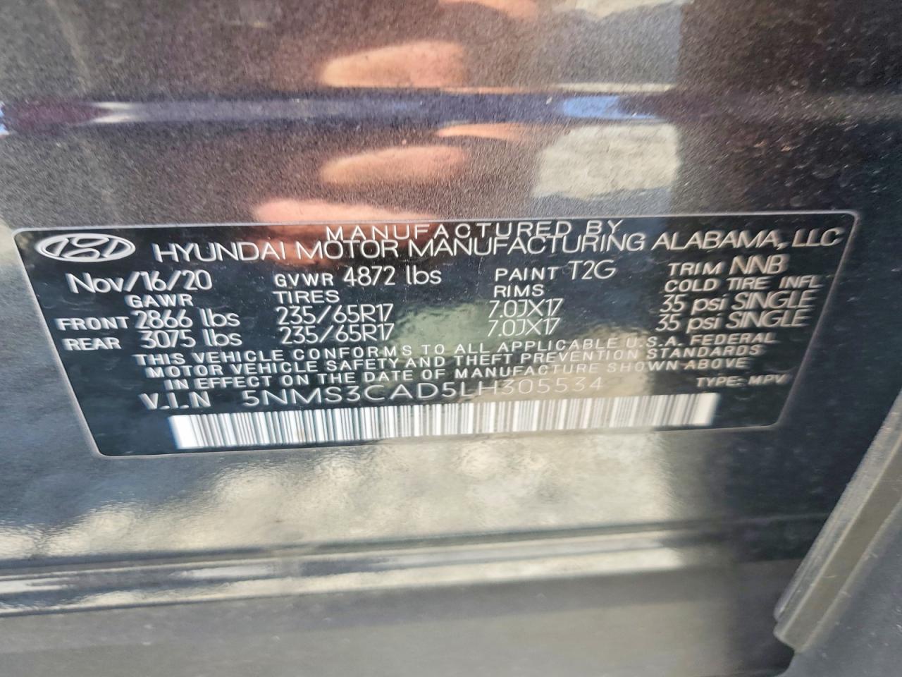 2020 HYUNDAI SANTA FE
