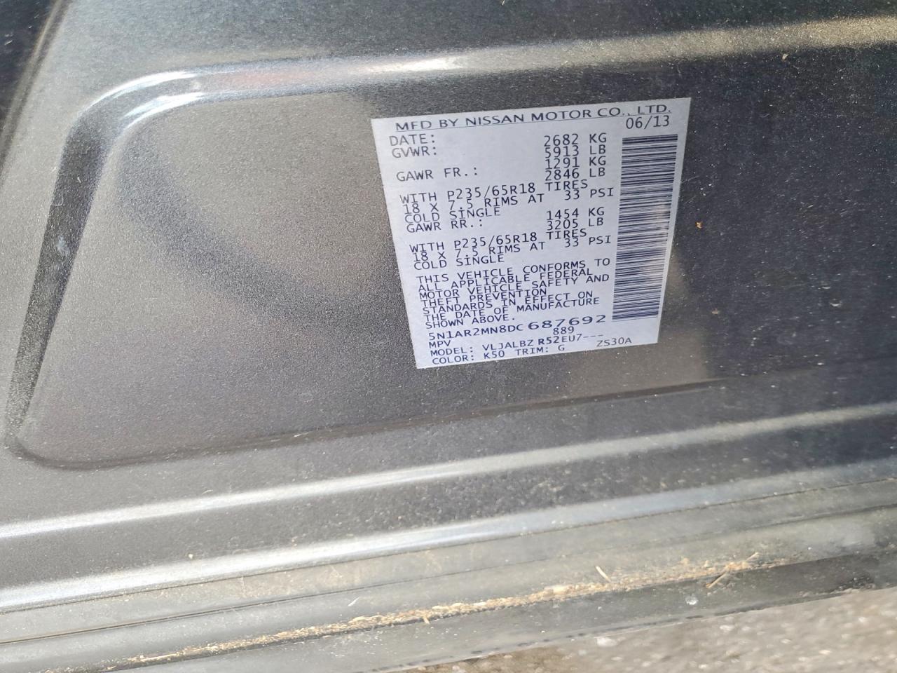 2013 NISSAN PATHFINDER