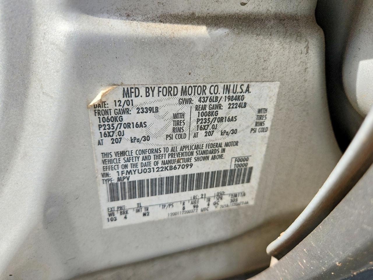 2002 FORD ESCAPE