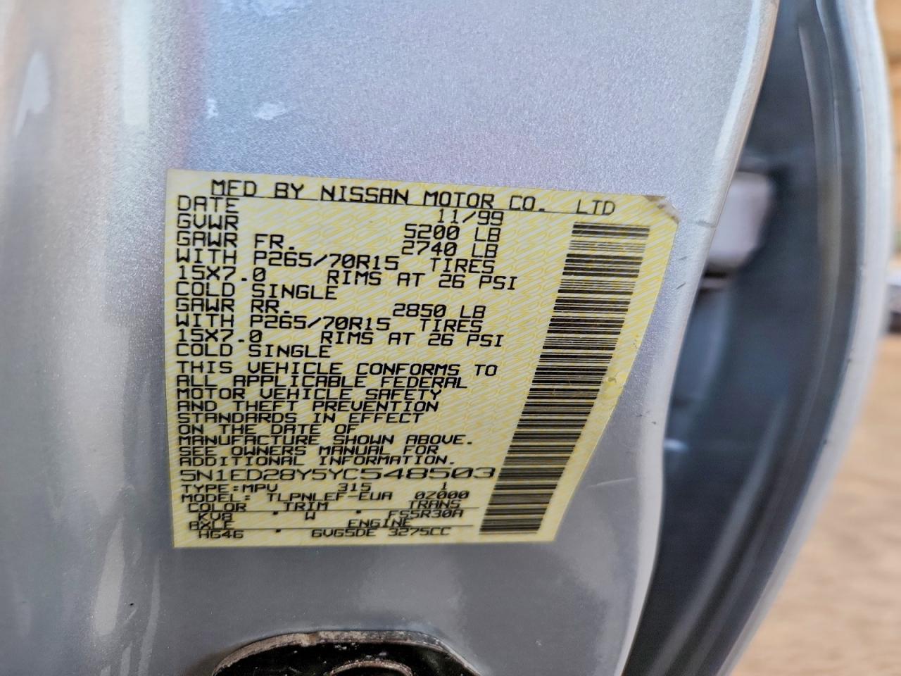 2000 NISSAN XTERRA