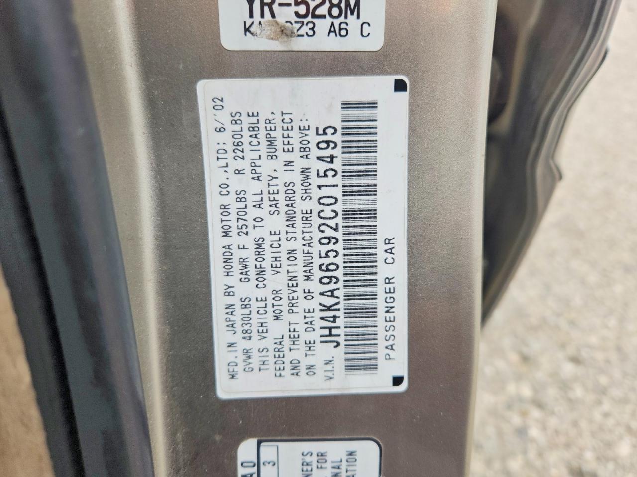 2002 ACURA RL