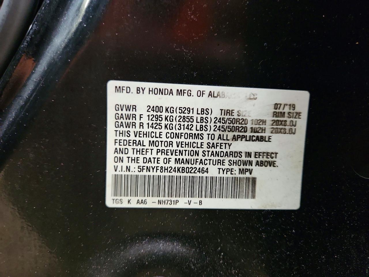 2019 HONDA PASSPORT