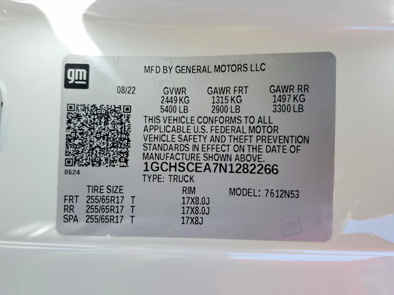 2022 CHEVROLET COLORADO