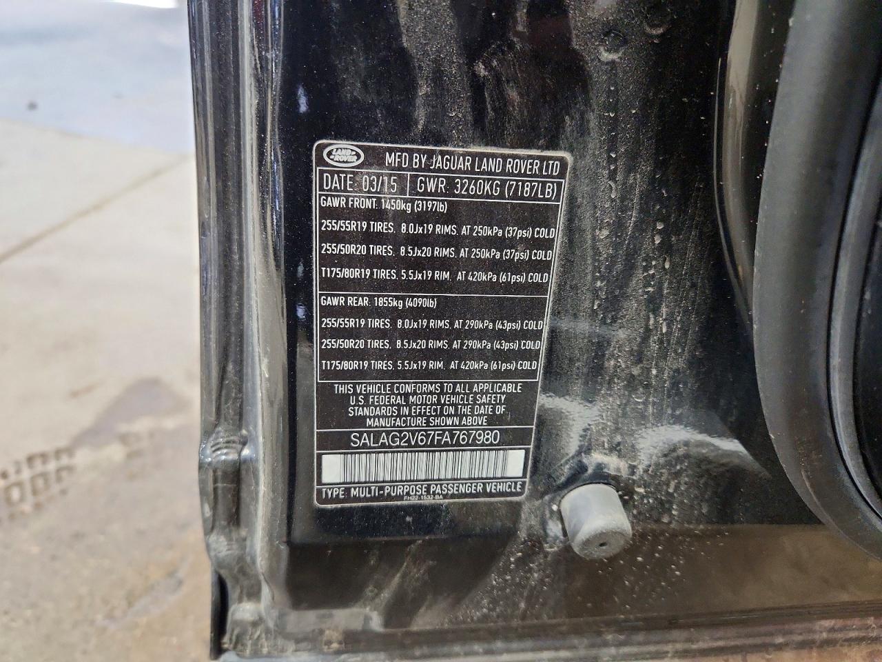 2015 LAND ROVER LR4