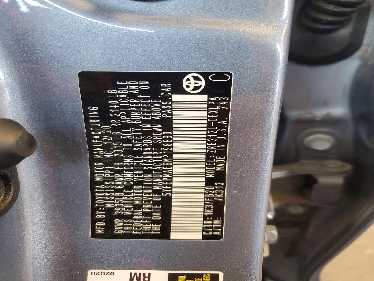 2021 TOYOTA COROLLA