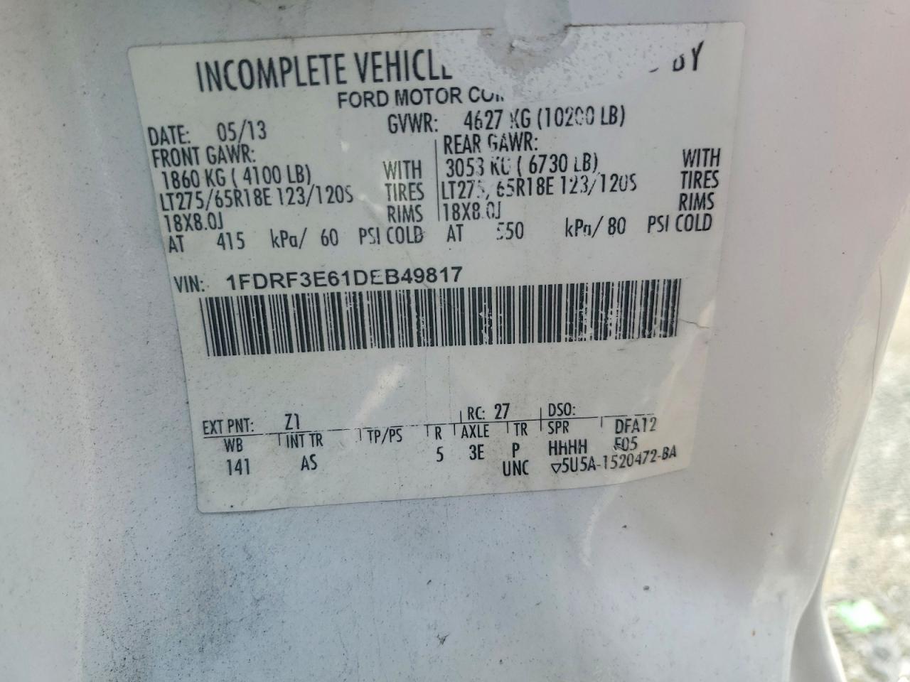 2013 FORD F350