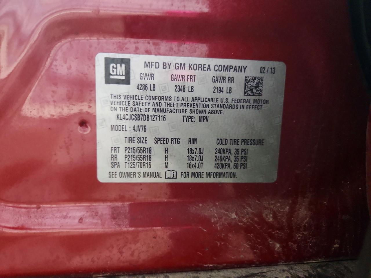 2013 BUICK ENCORE