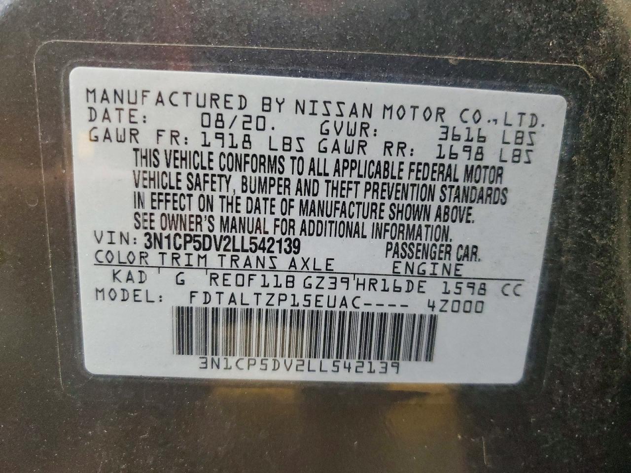 2020 NISSAN KICKS