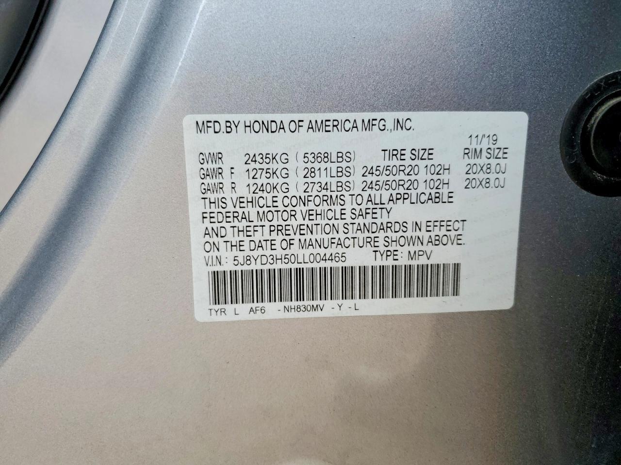 2020 ACURA MDX