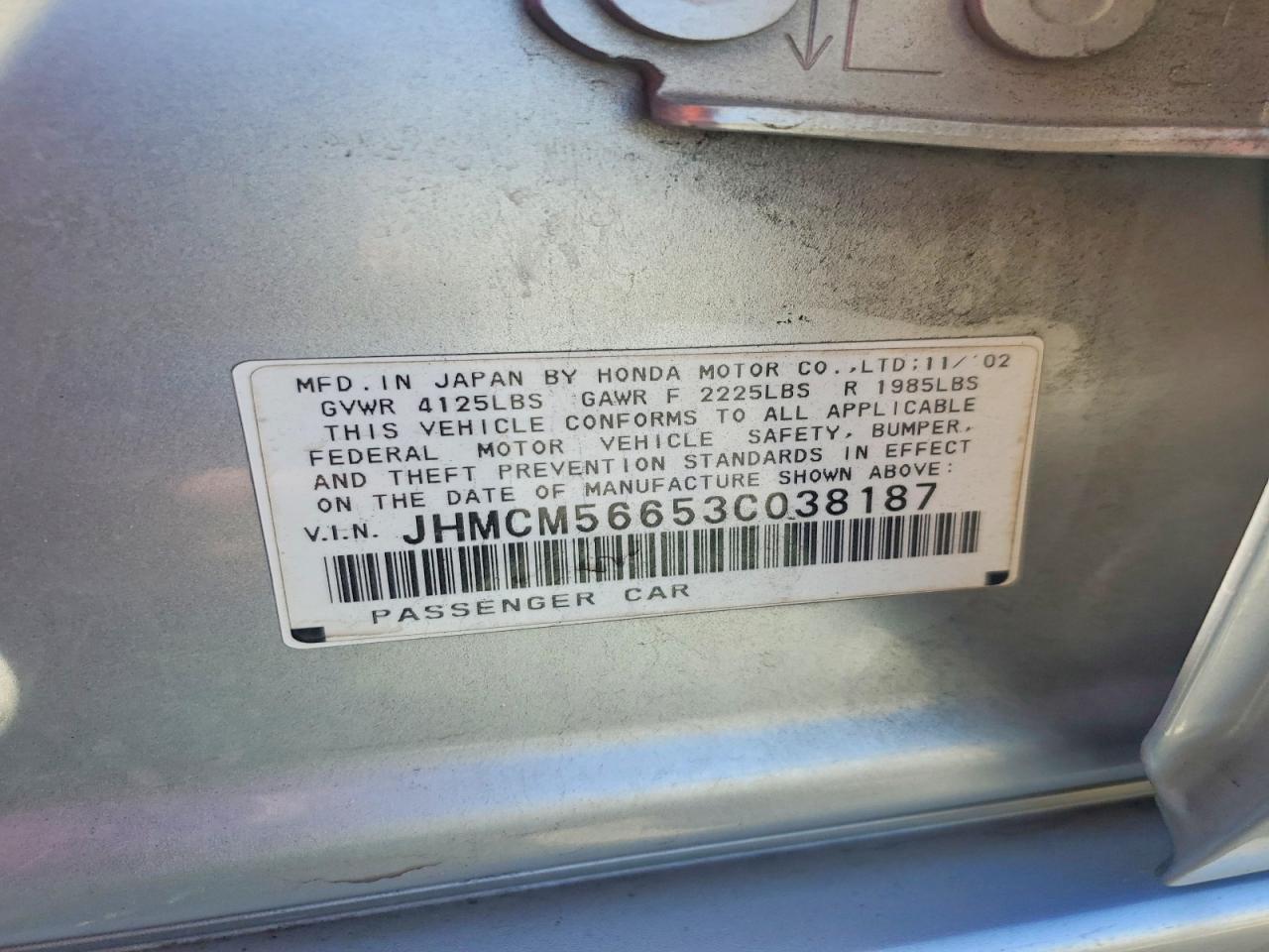 2003 HONDA ACCORD