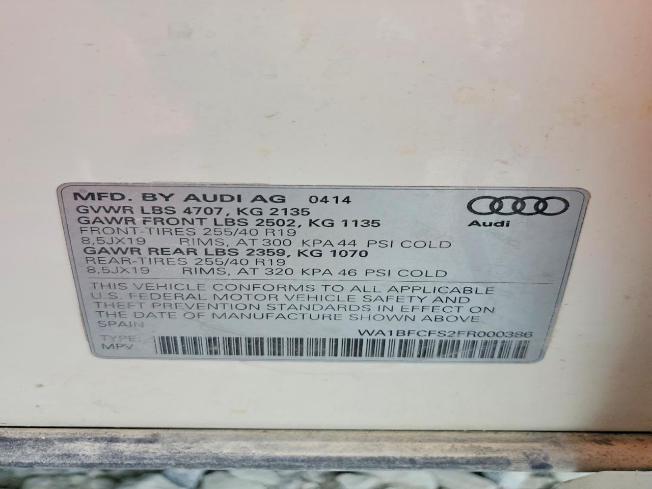 2015 AUDI Q3