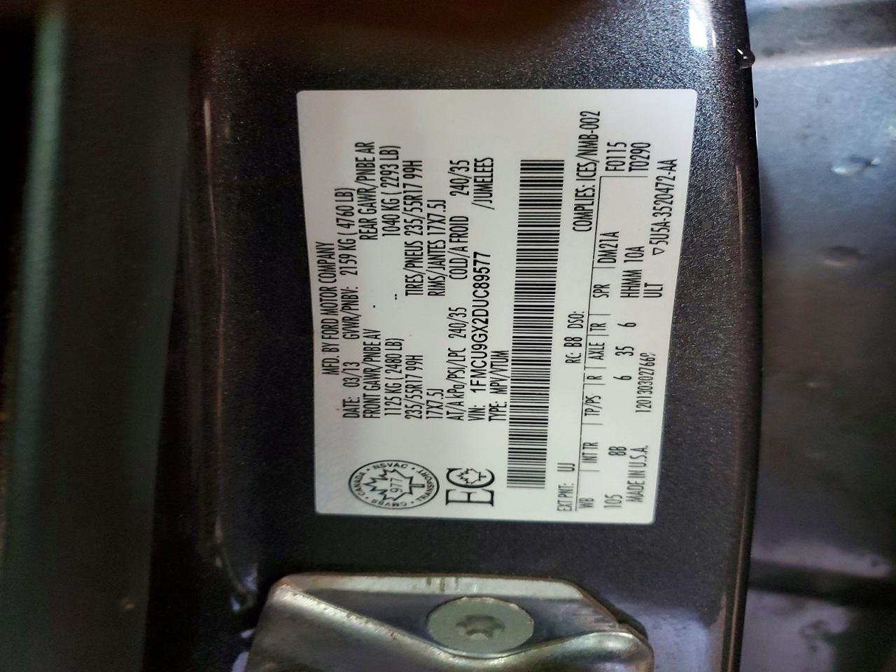 2013 FORD ESCAPE