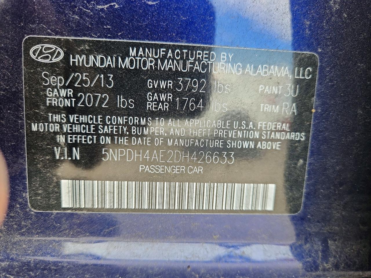 2013 HYUNDAI ELANTRA