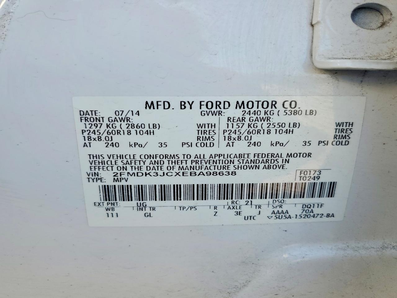 2014 FORD EDGE