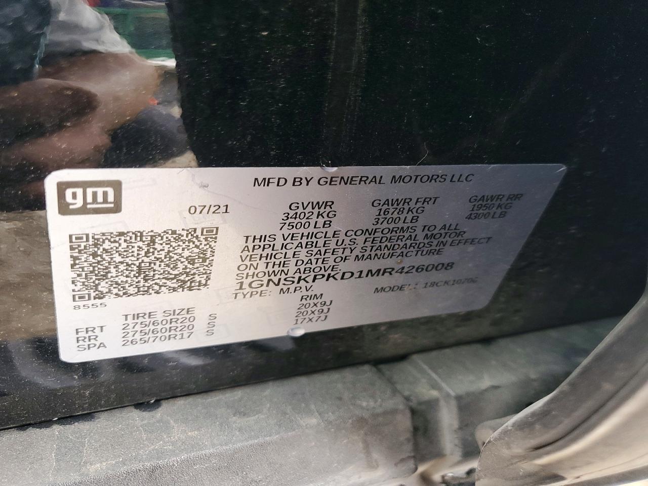2021 CHEVROLET TAHOE