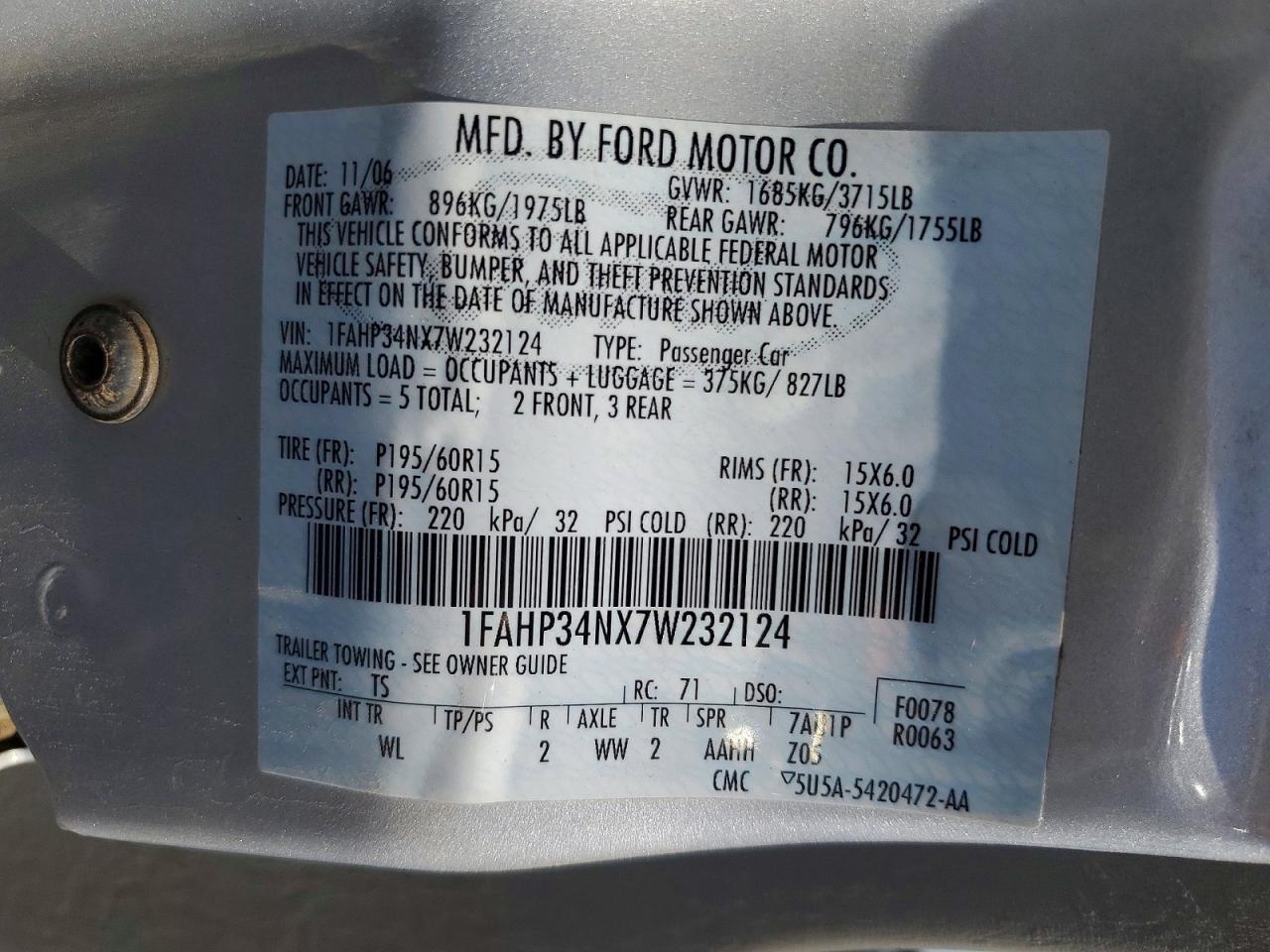 2007 FORD ALL Models