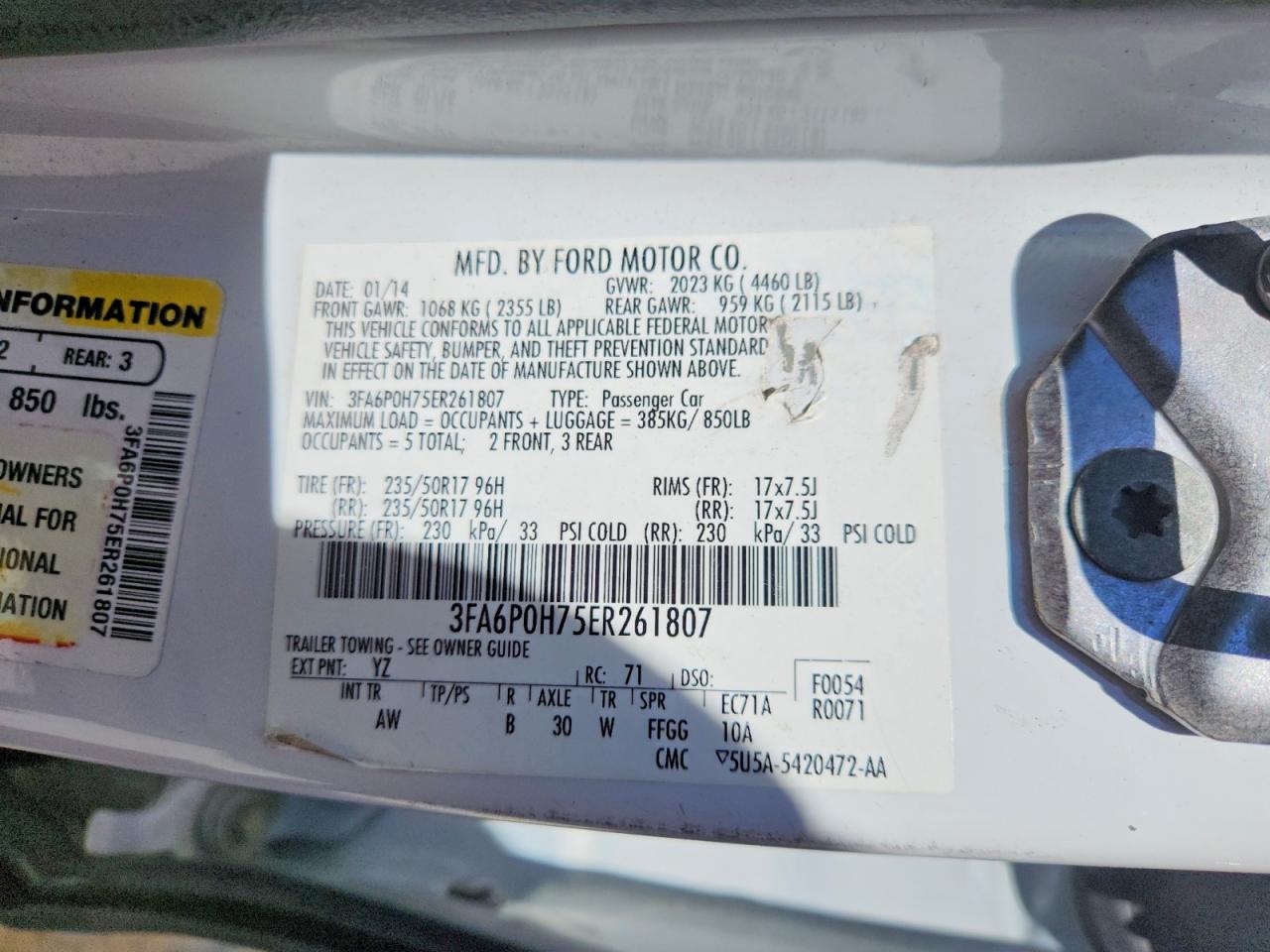 2014 FORD FUSION