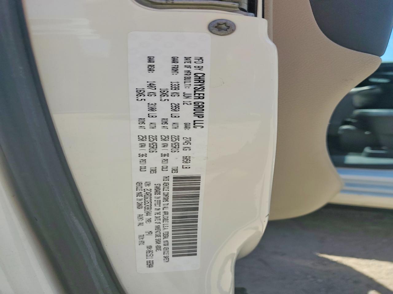 2012 DODGE CARAVAN