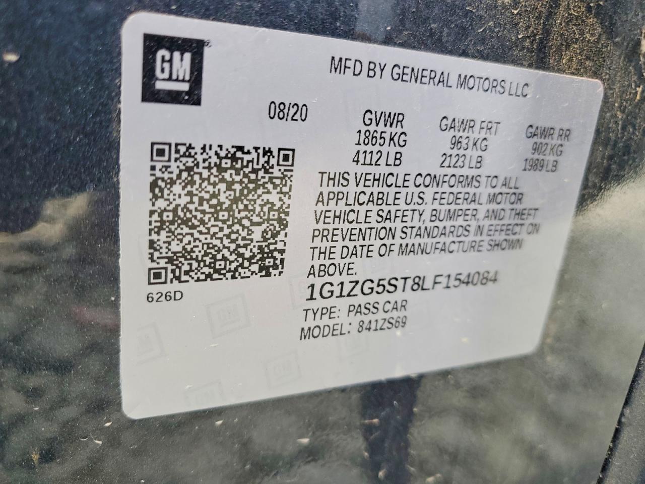2020 CHEVROLET MALIBU