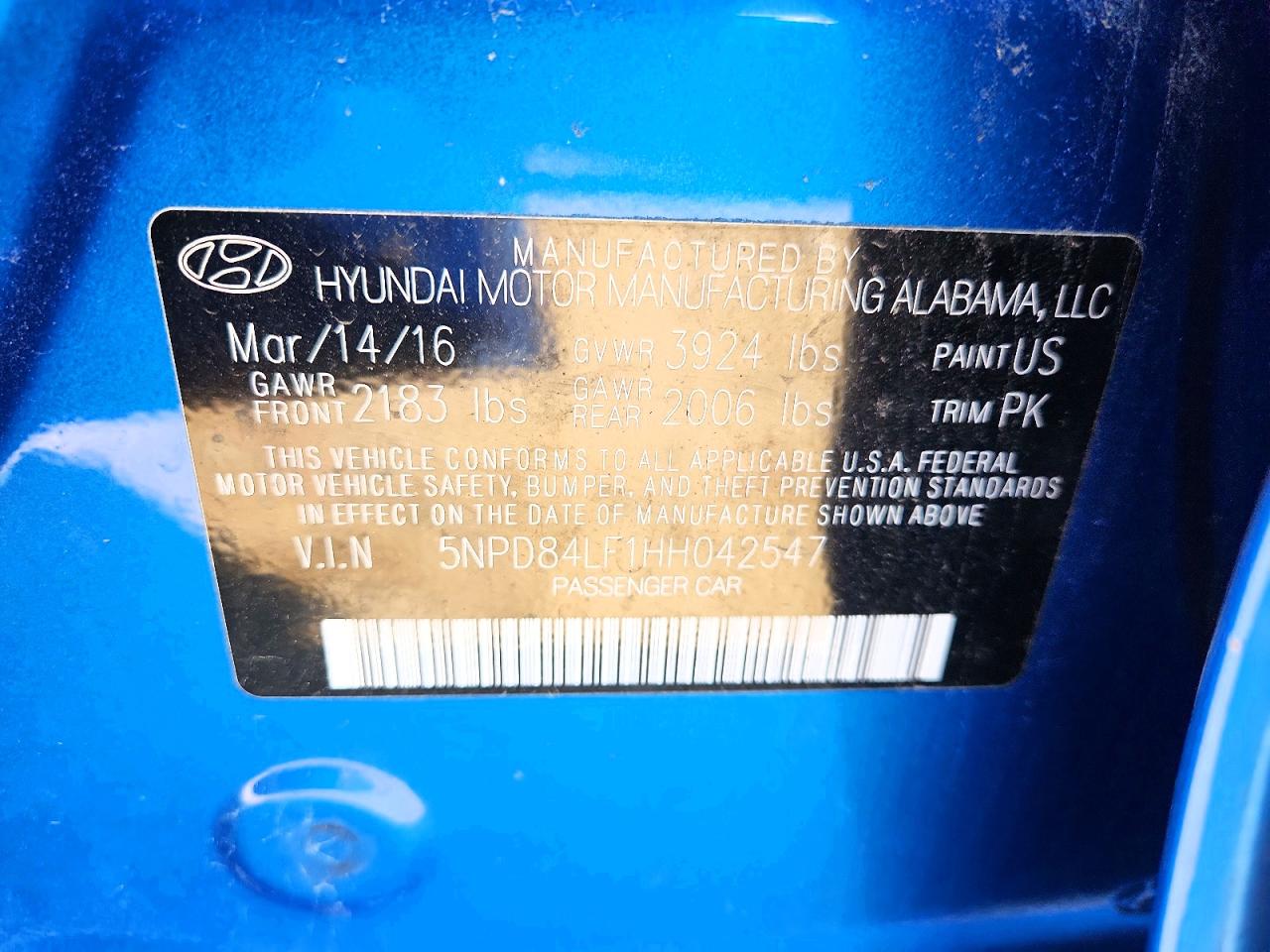 2017 HYUNDAI ELANTRA