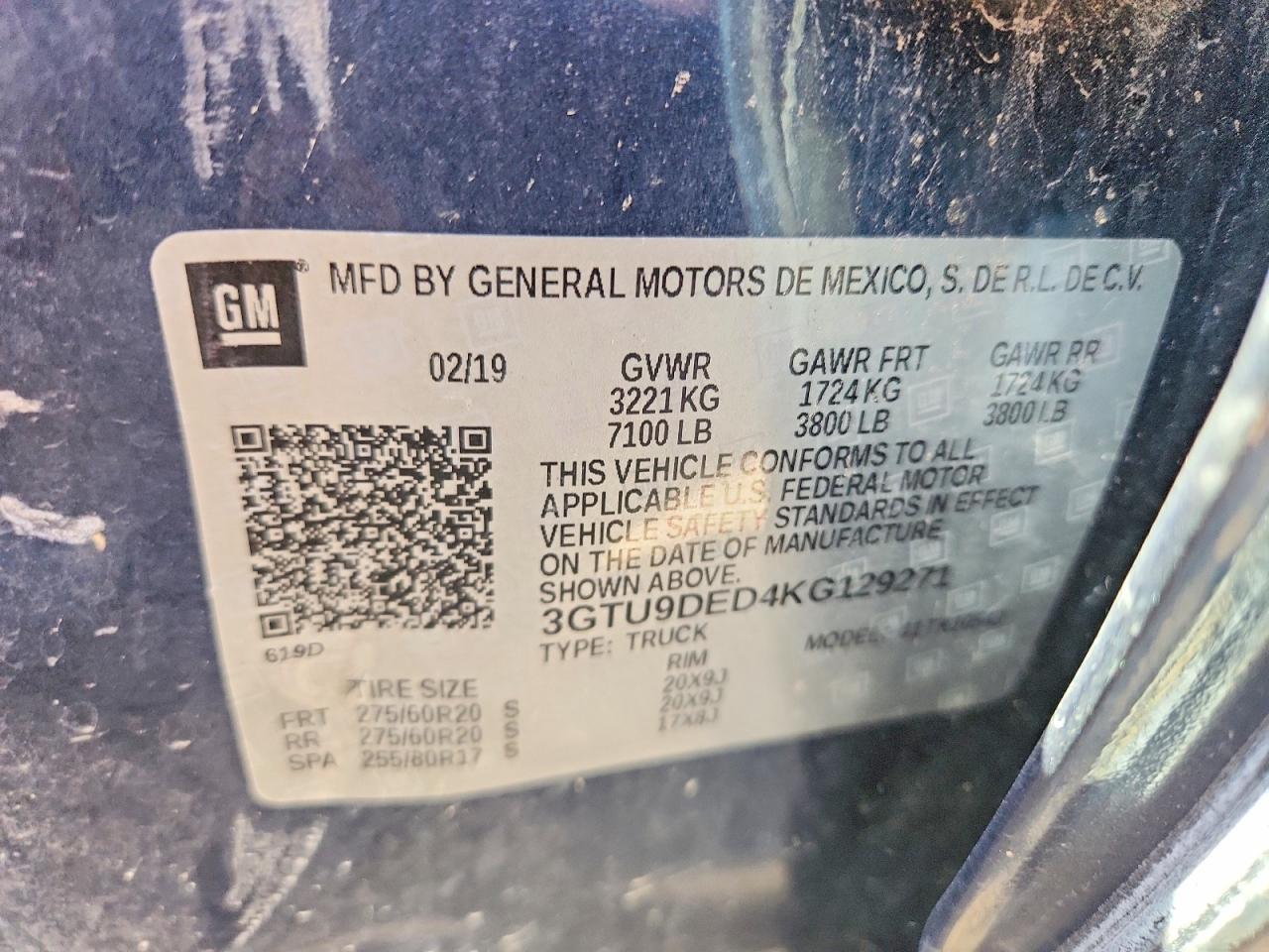2019 GMC SIERRA