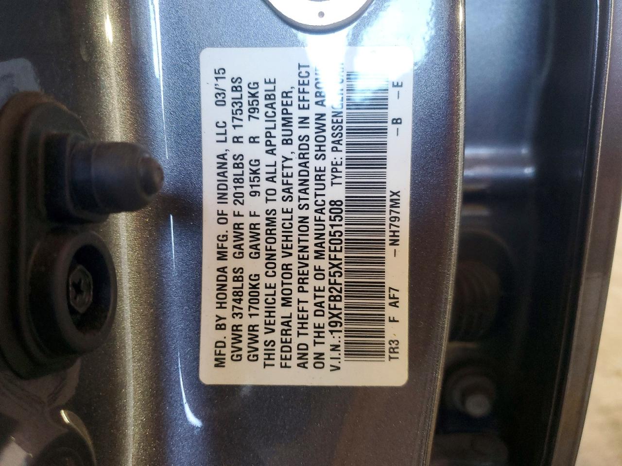 2015 HONDA CIVIC