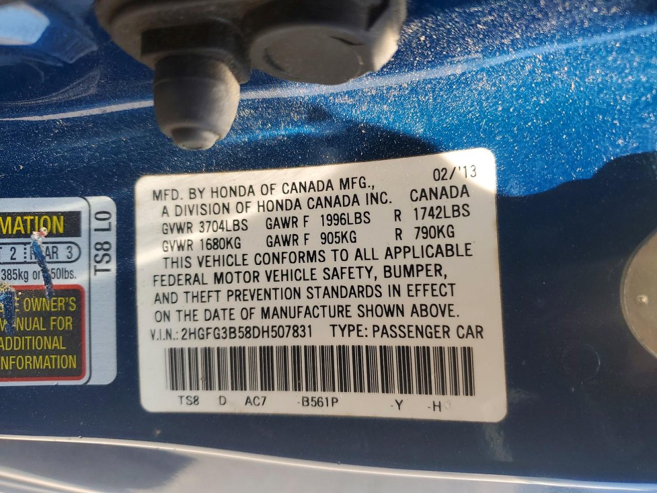 2013 HONDA CIVIC