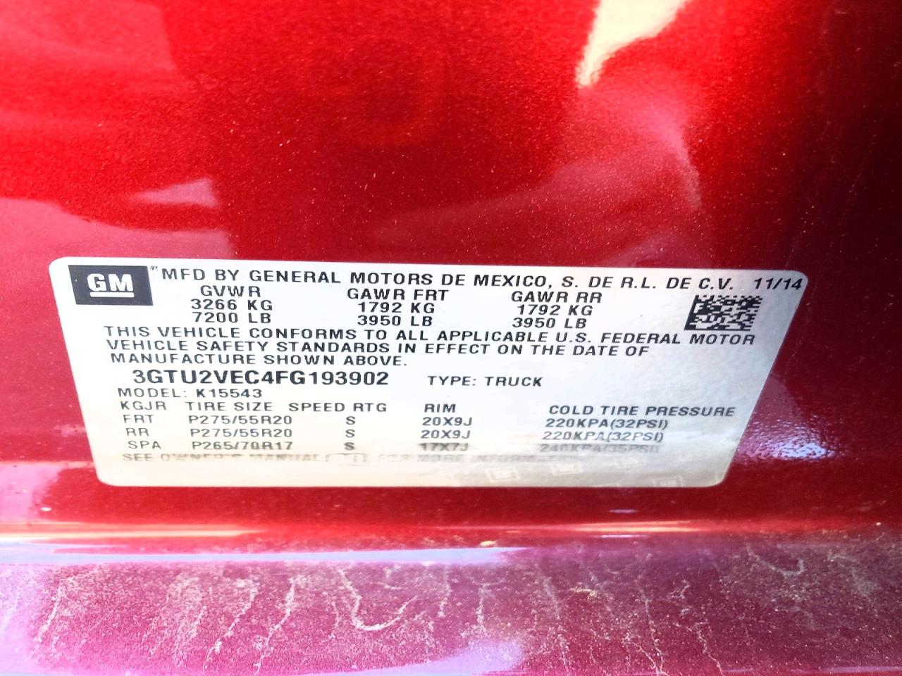 2015 GMC SIERRA