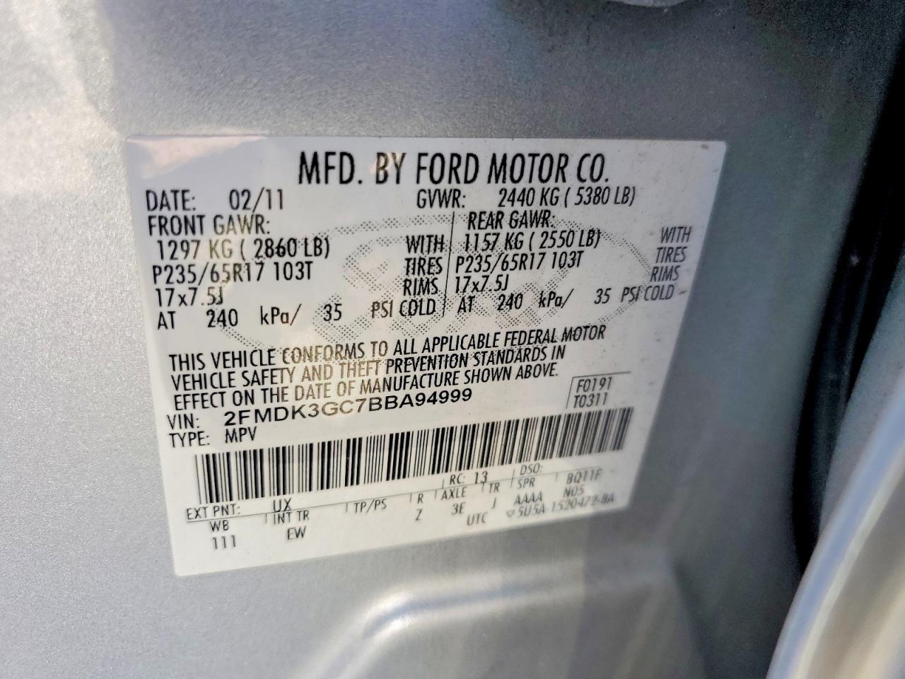 2011 FORD EDGE