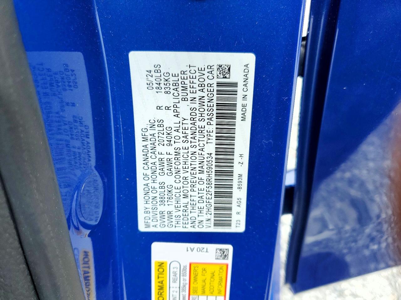 2024 HONDA CIVIC