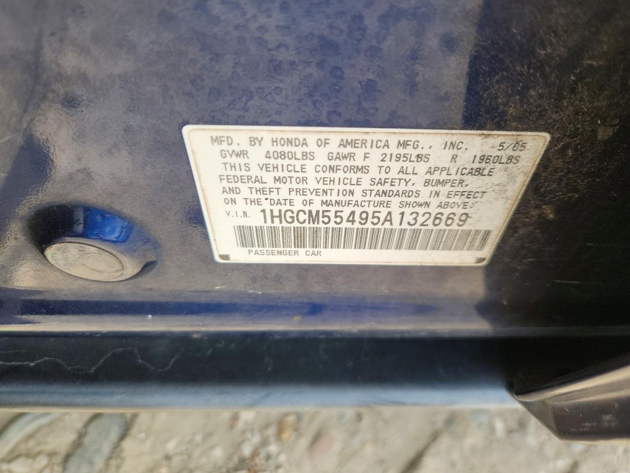 2005 HONDA ACCORD
