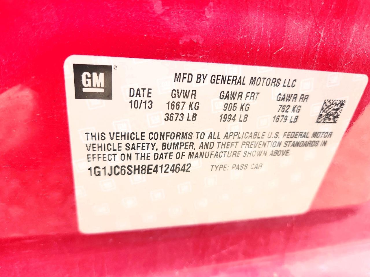 2014 CHEVROLET SONIC