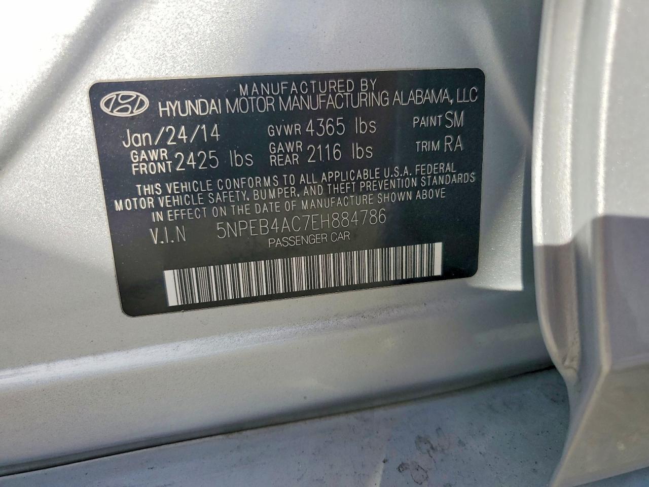 2014 HYUNDAI SONATA
