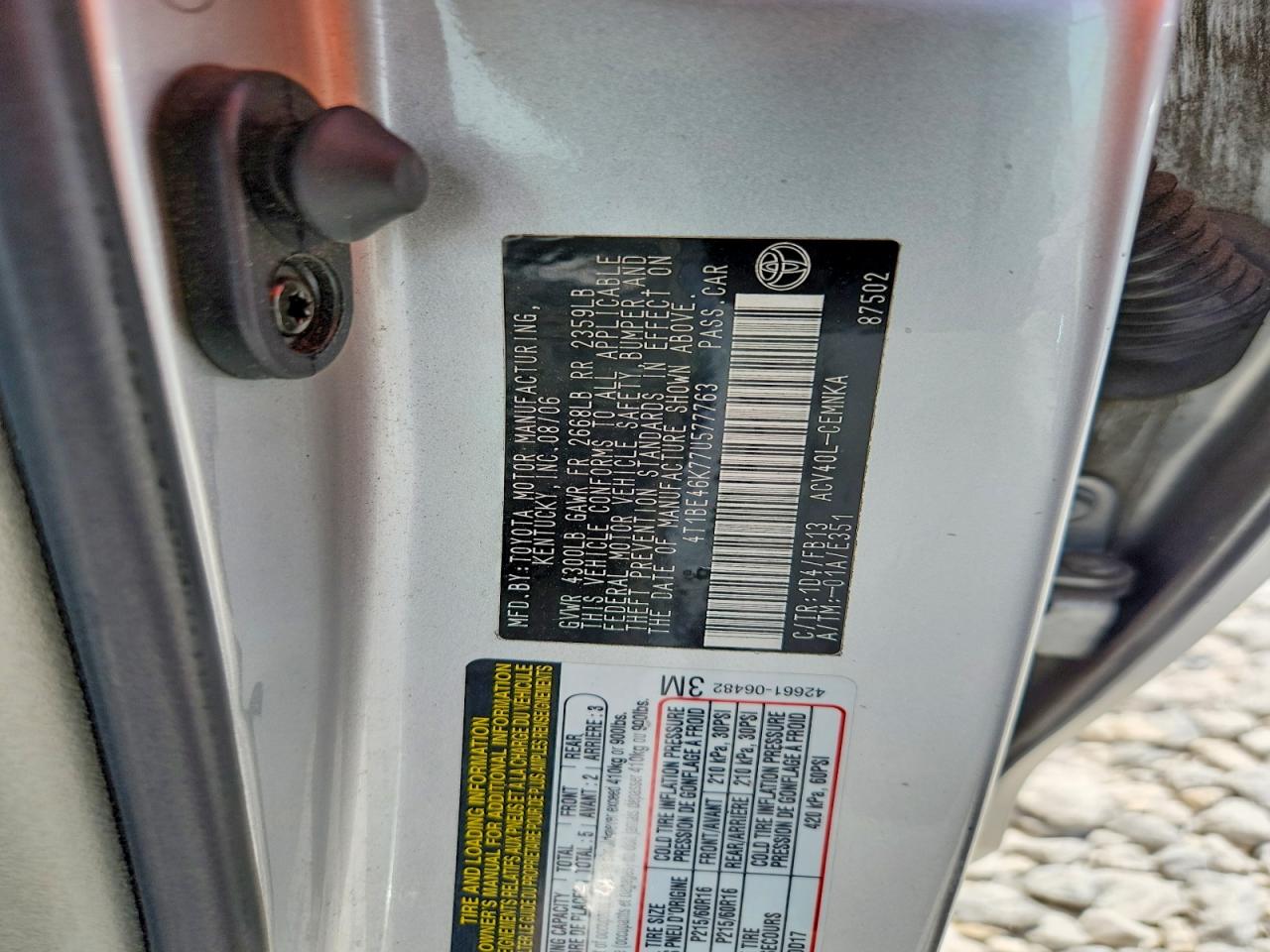 2007 TOYOTA CAMRY
