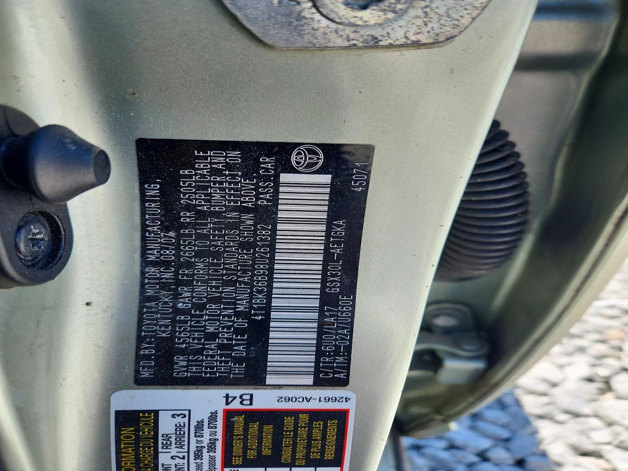 2008 TOYOTA AVALON