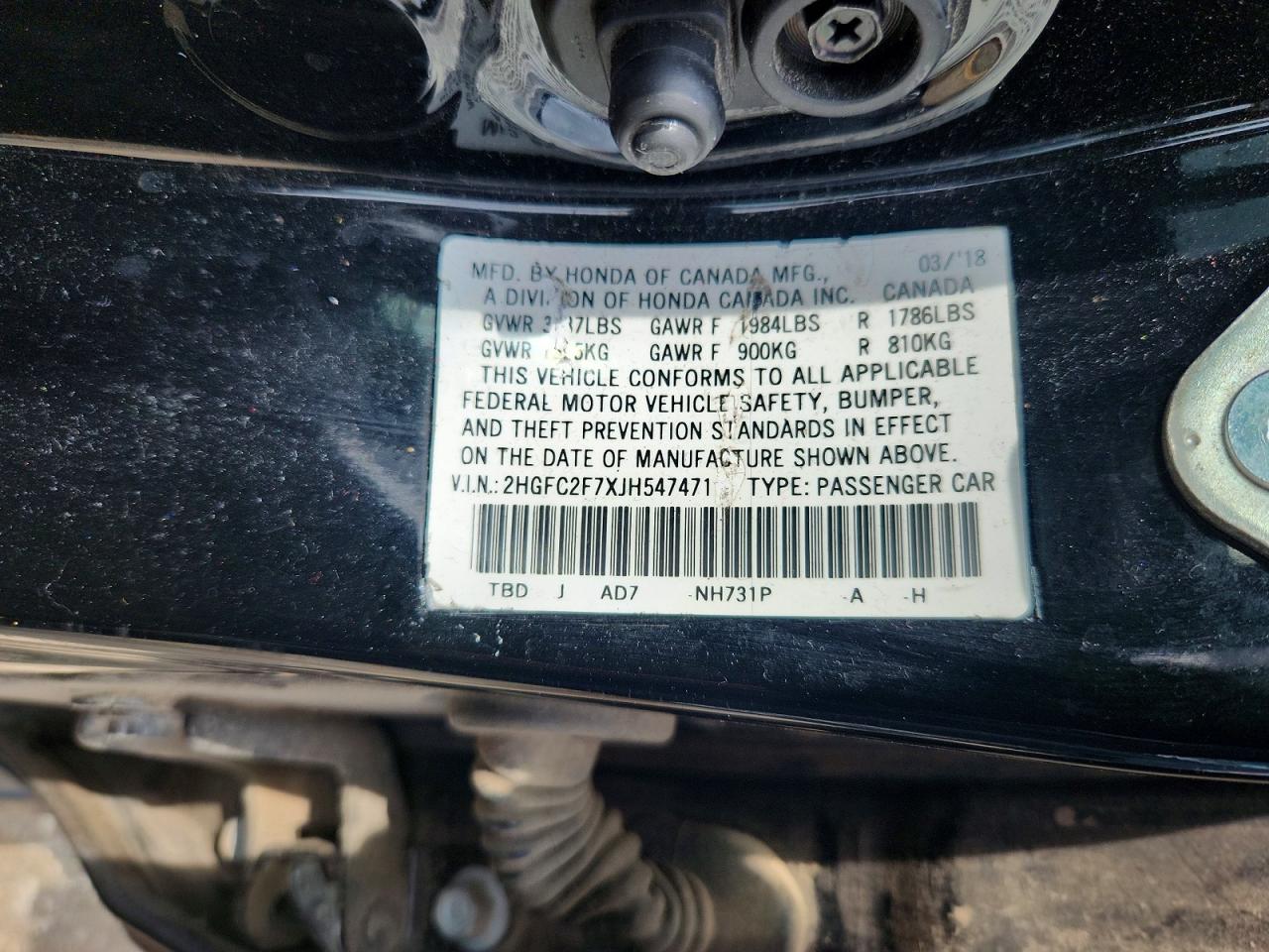 2018 HONDA CIVIC