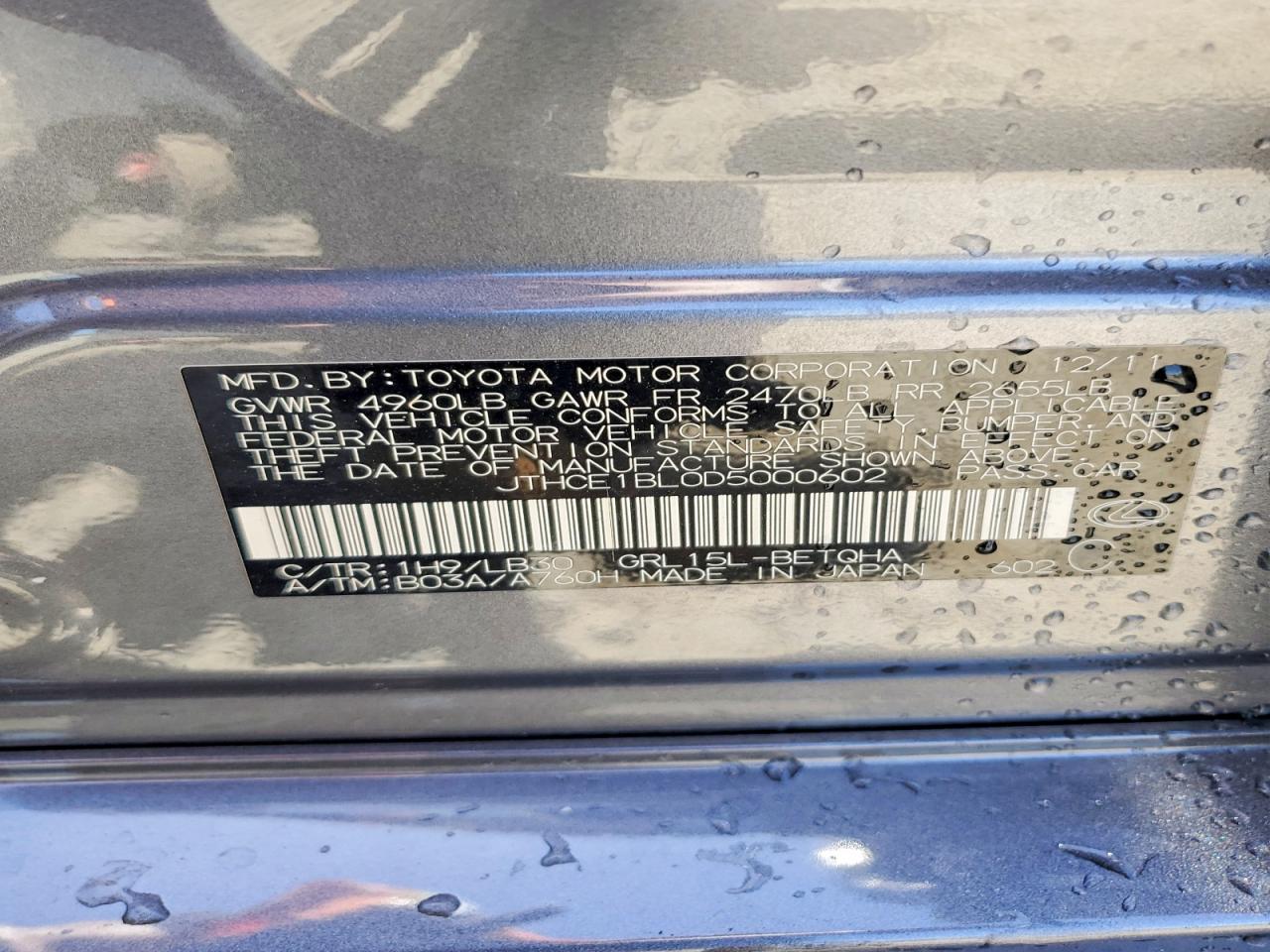 2013 LEXUS GS350