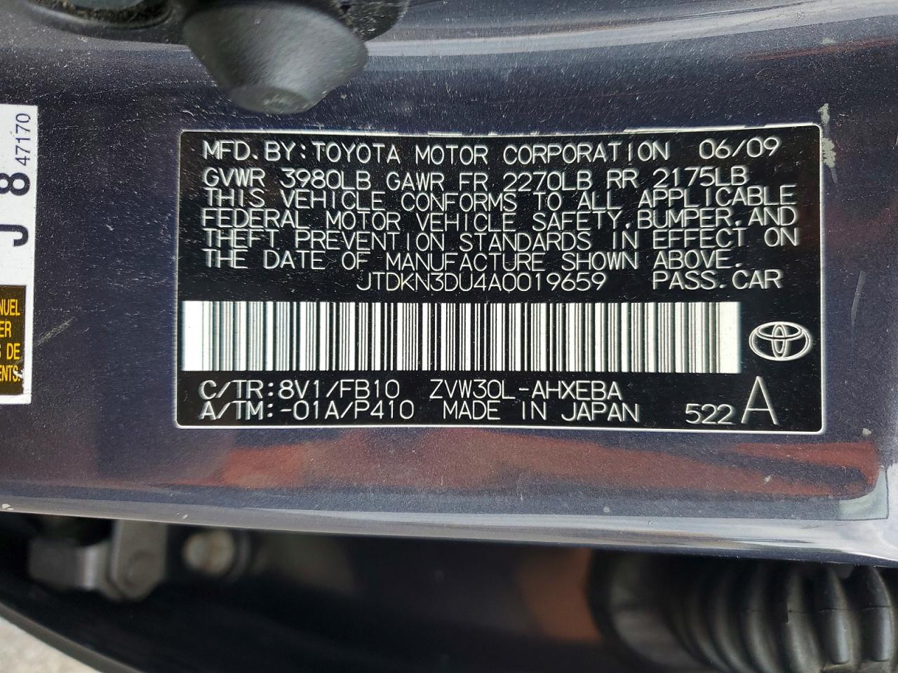 2010 TOYOTA PRIUS