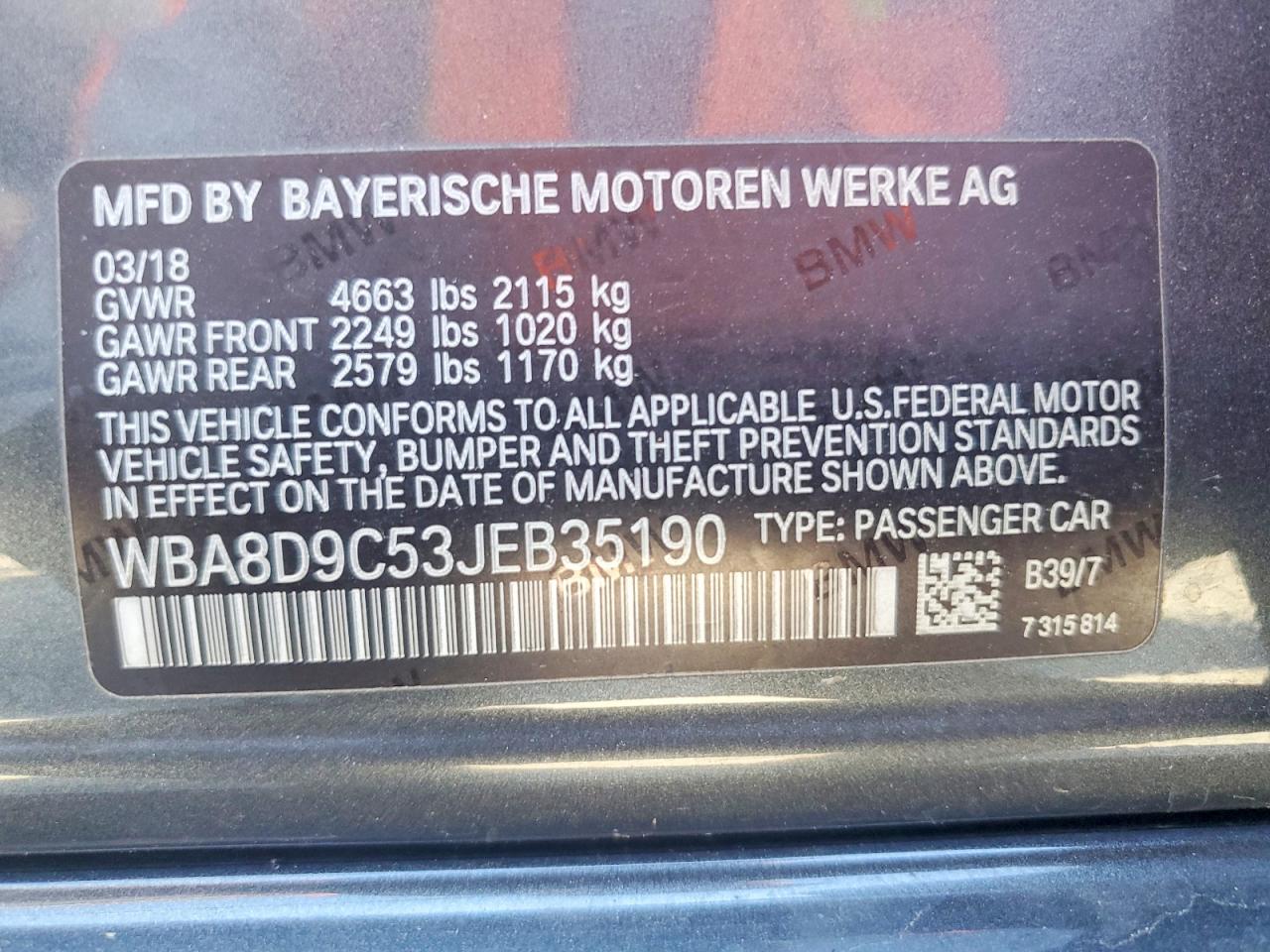 2018 BMW 3 SERIES