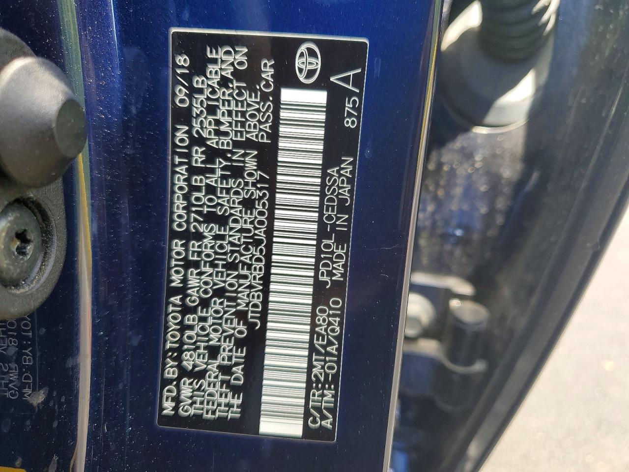 2018 TOYOTA MIRAI