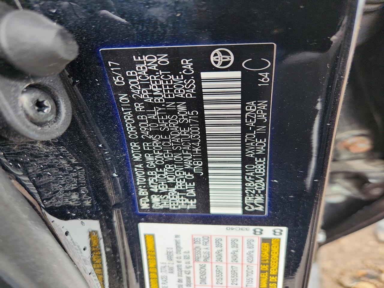 2018 TOYOTA CAMRY