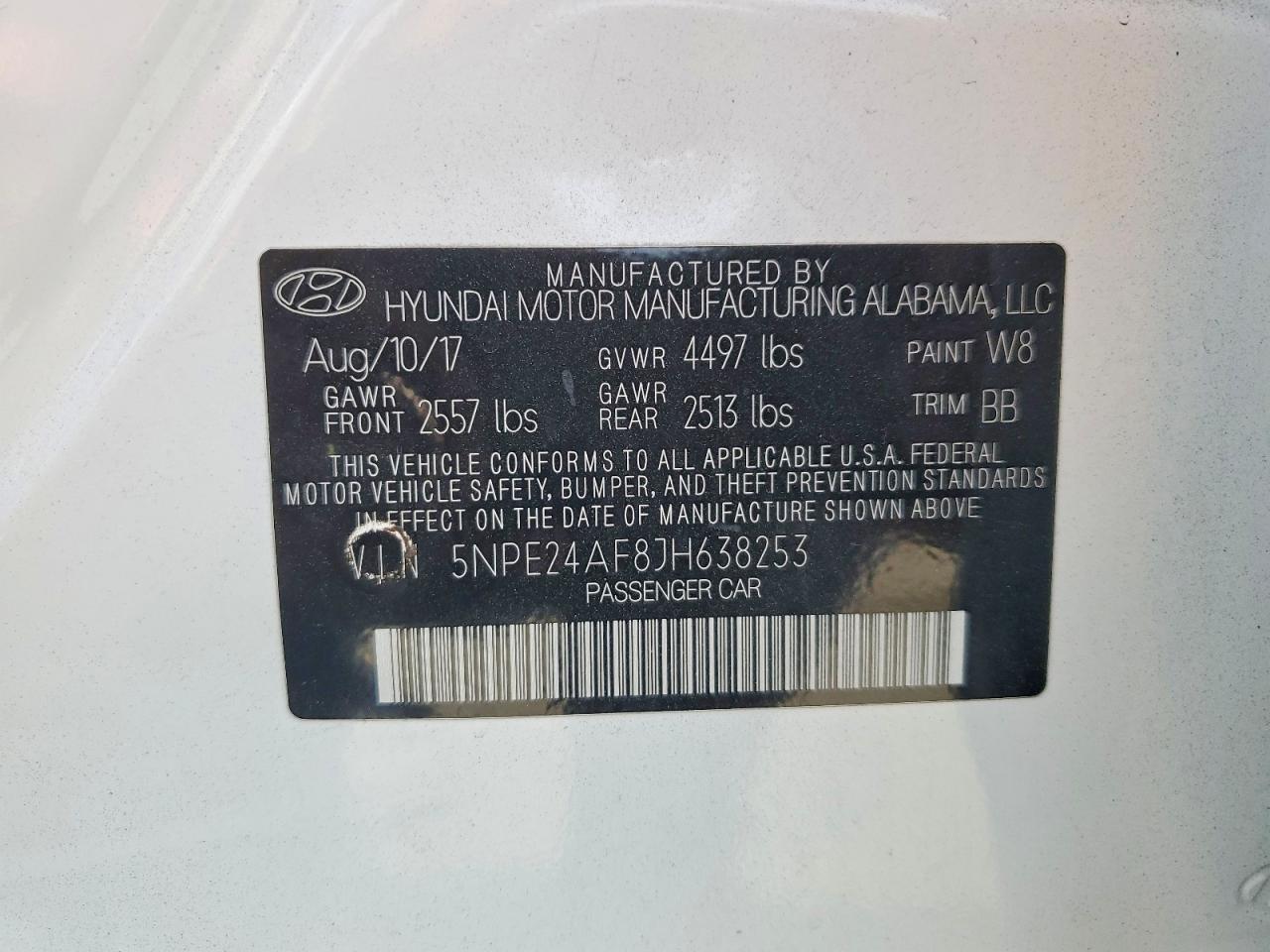 2018 HYUNDAI SONATA